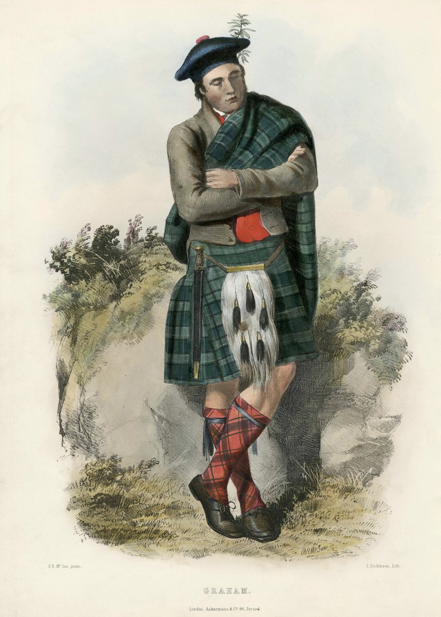 Graham, fra The Clans of the Scottish Highlands, pub.1845 af Robert Ronald McIan
