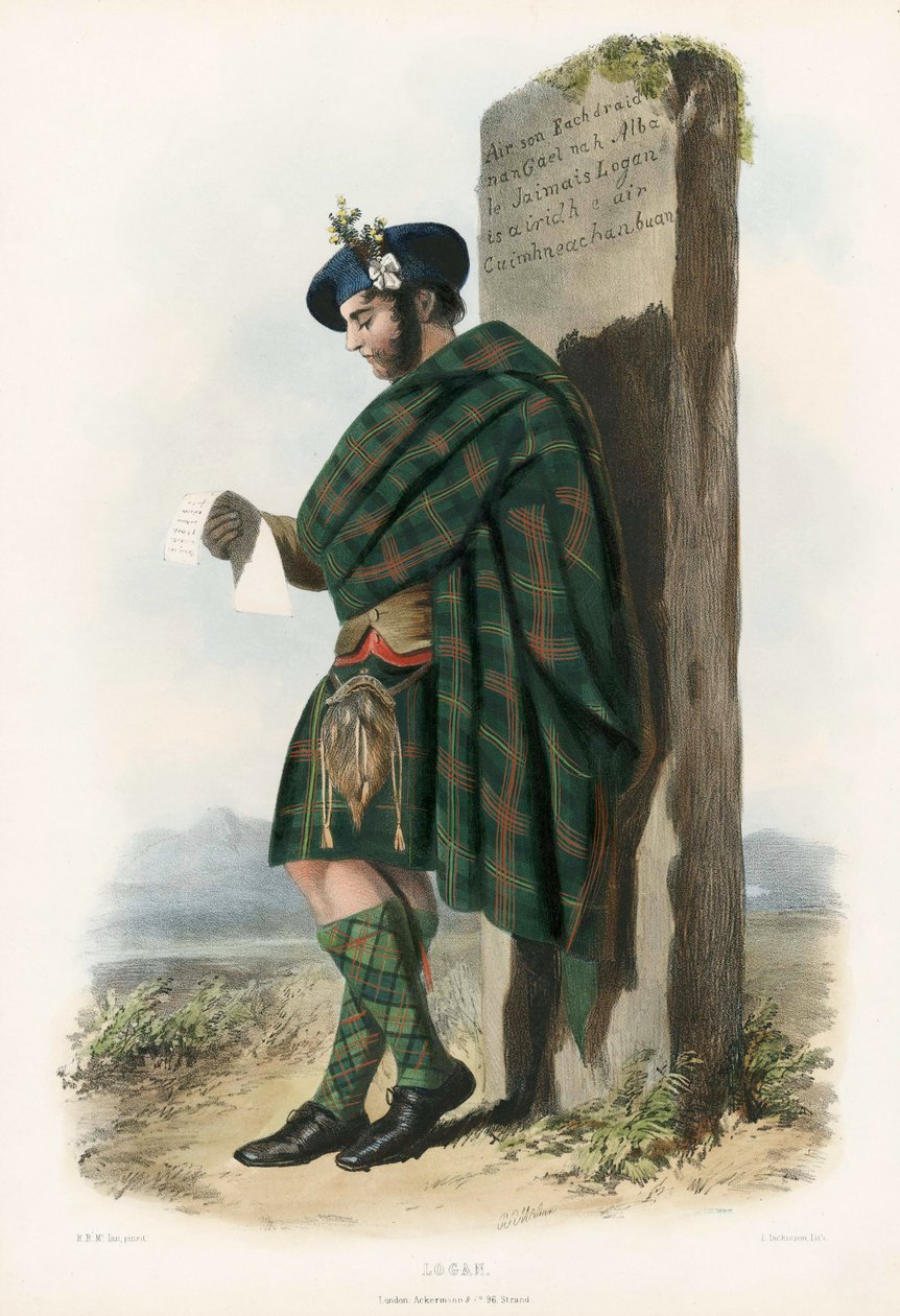 Logan, fra The Clans of the Scottish Highlands, pub.1845 af Robert Ronald McIan