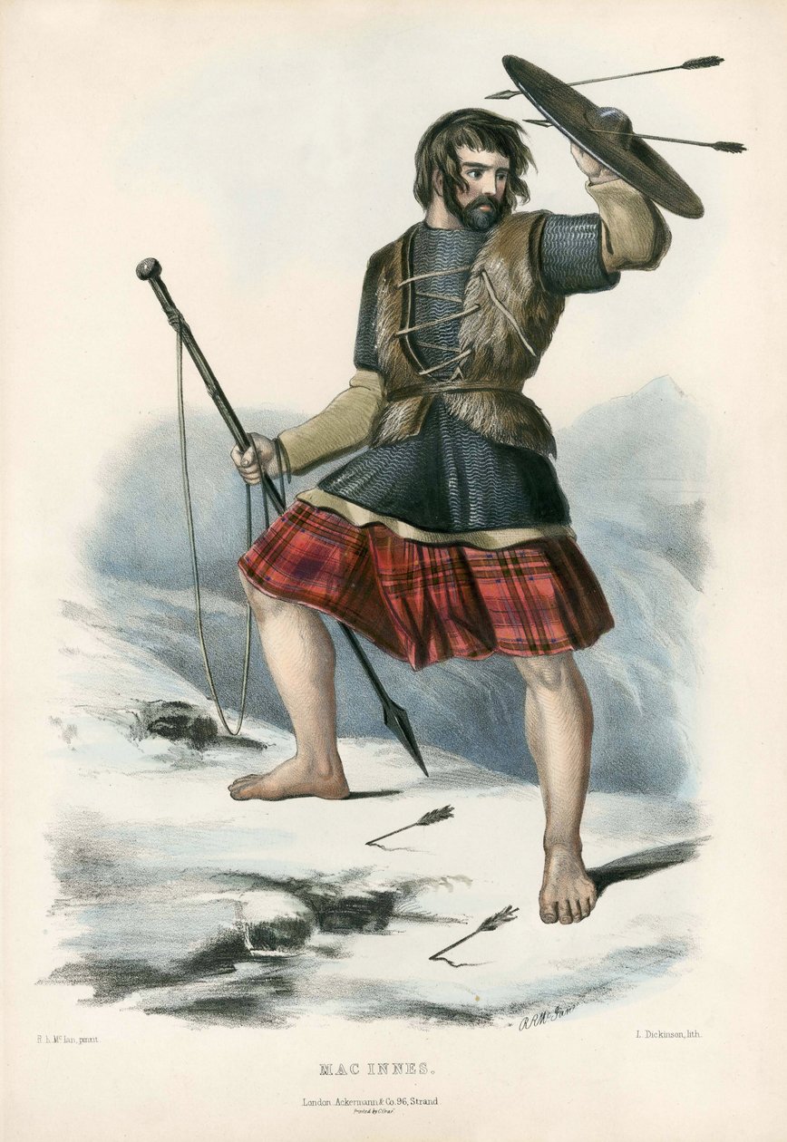Mac Innes, fra The Clans of the Scottish Highlands, pub.1845 af Robert Ronald McIan