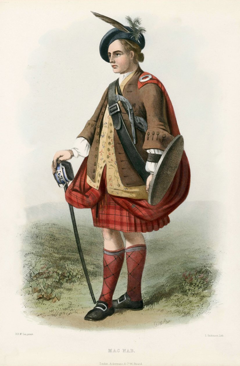 Mac Nab, fra The Clans of the Scottish Highlands, pub.1845 af Robert Ronald McIan