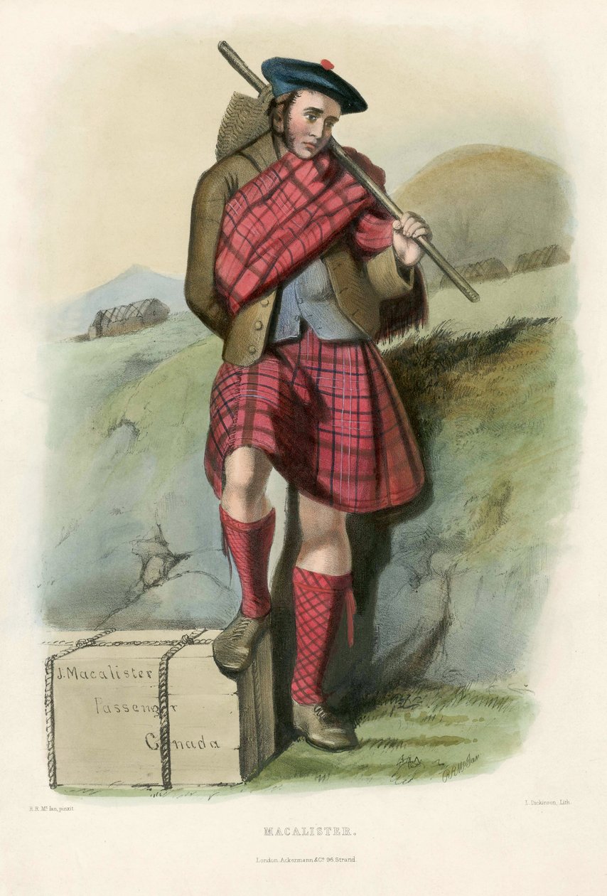 Macalister, fra The Clans of the Scottish Highlands, pub.1845 af Robert Ronald McIan