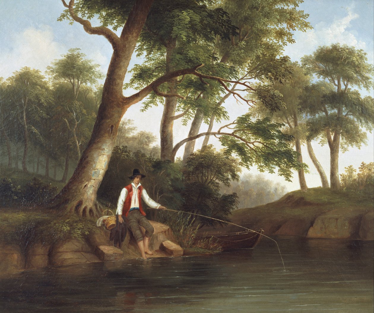 Mand fiskeri af Robert Scott Duncanson
