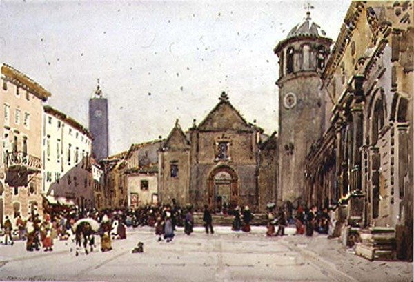 Piazza del Popolo, Orvieto af Robert Weir Allan