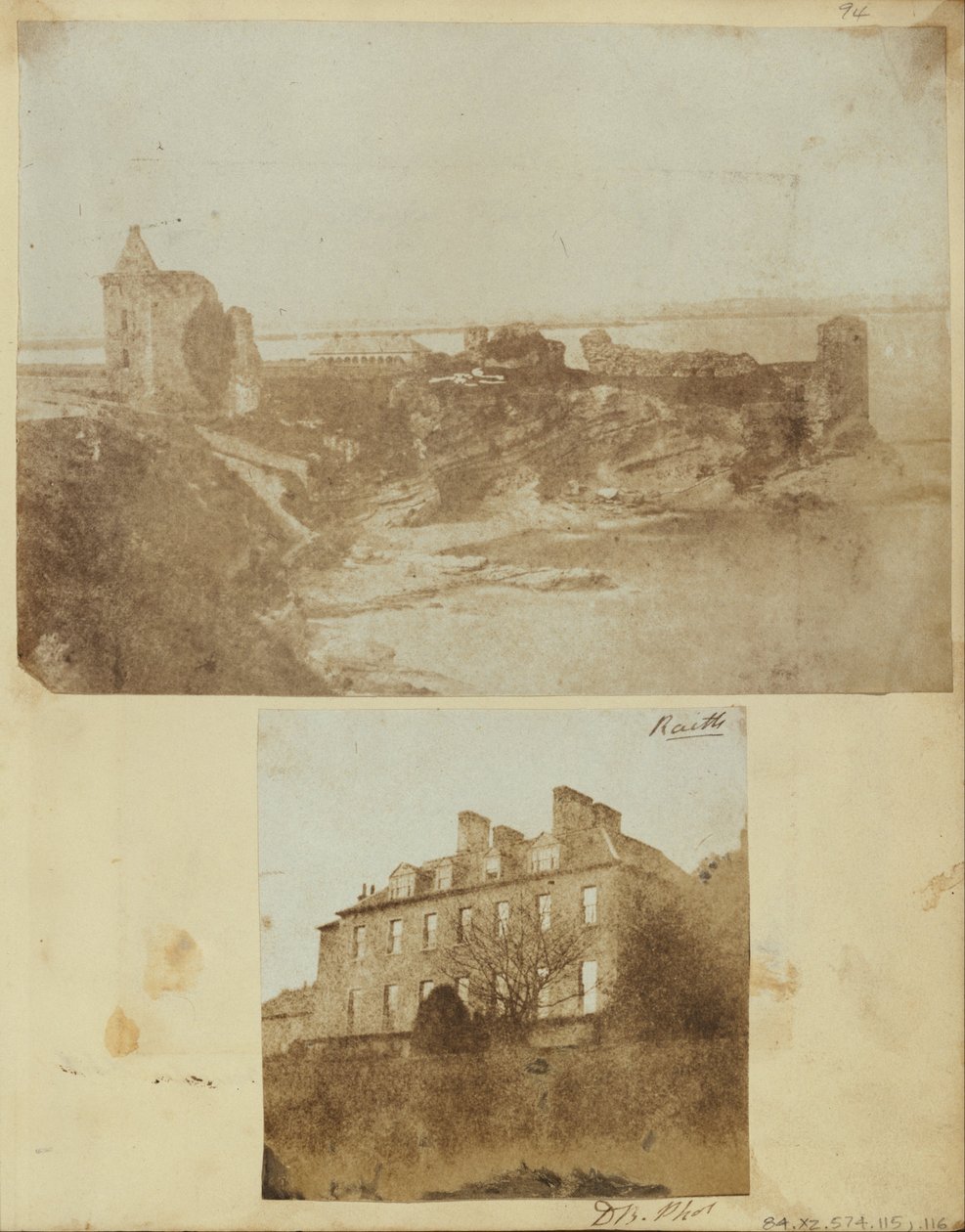 St. Andrews Castle fra øst af Robert Adamson