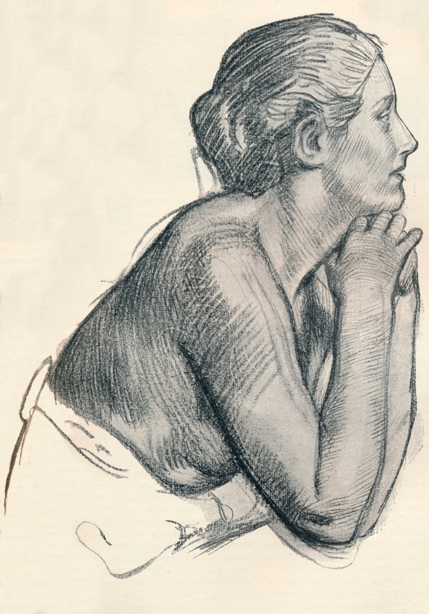 Et studie i Sanguine, c1900 af Robert Anning Bell