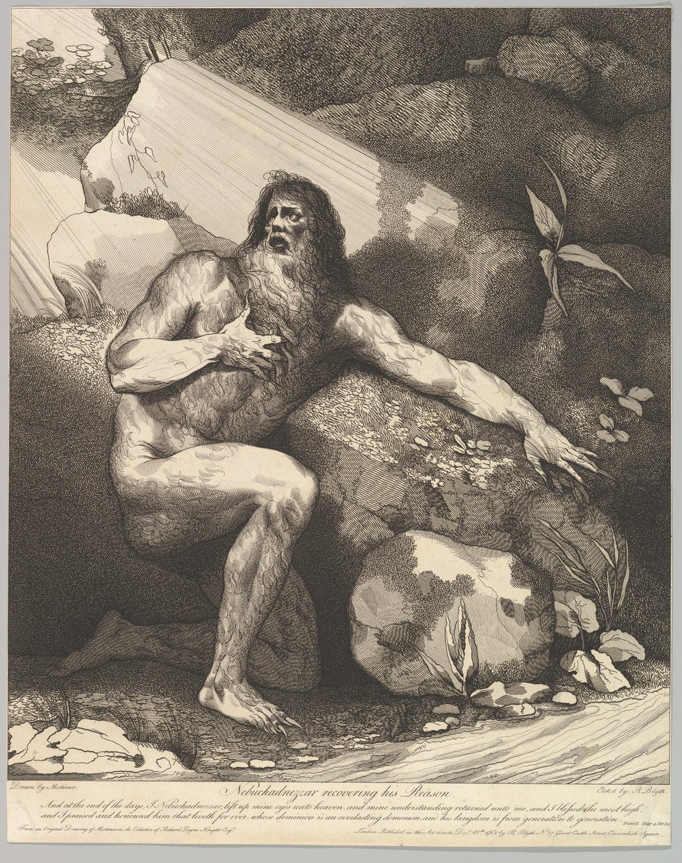Nebukadnezzar genvinder sin fornuft, 20. oktober 1782. af Robert Blyth