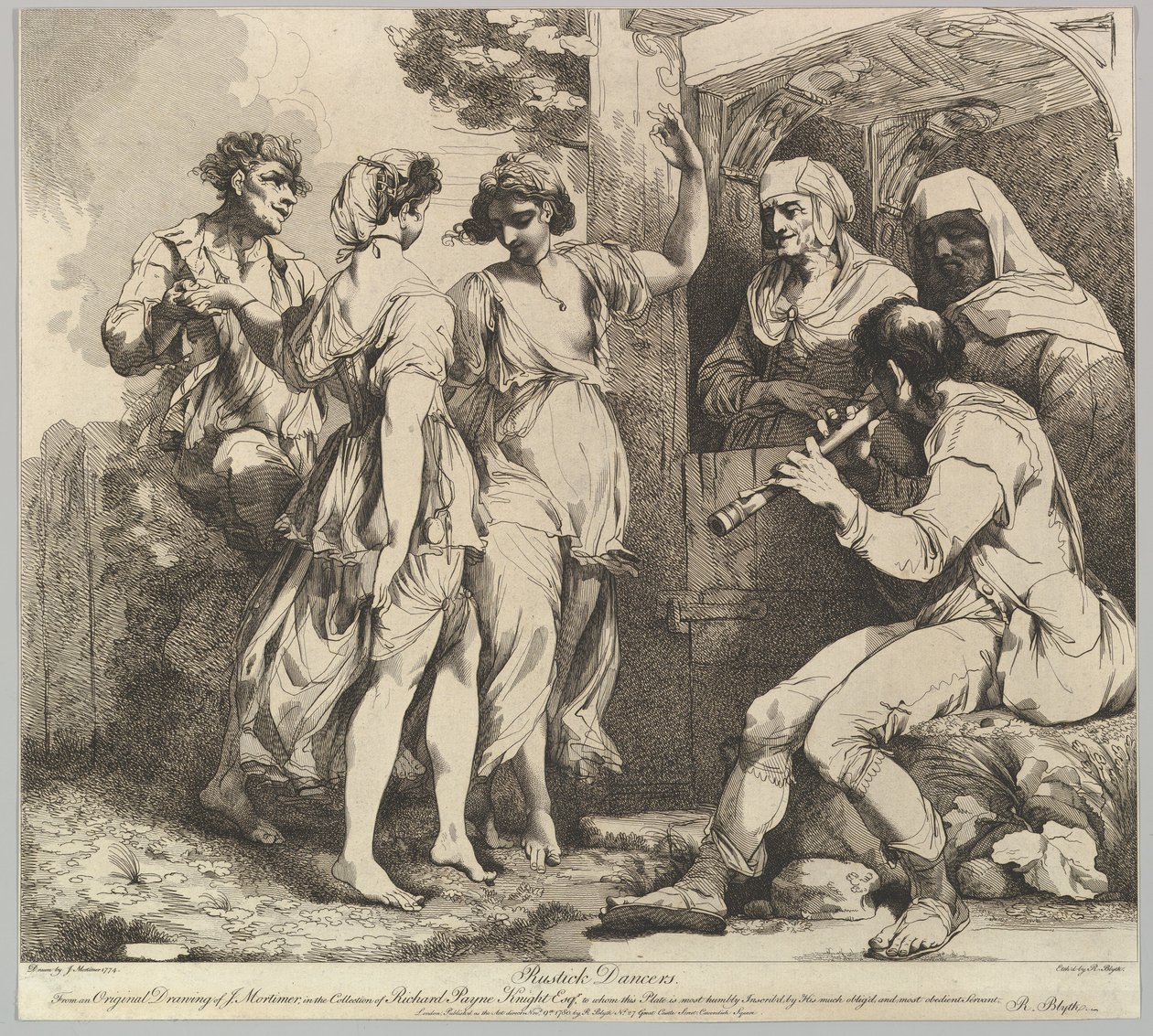 Rustick Dancers, 9. november 1780. af Robert Blyth