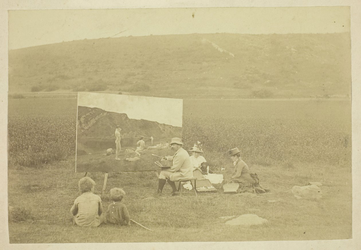 Kunstnerens søn, Barrett Browning, ca.1885-1889. af Robert Browning