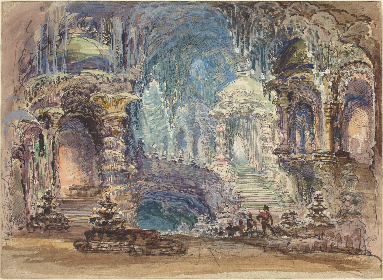 Fantastiske pavilloner i en grotte af Robert Caney