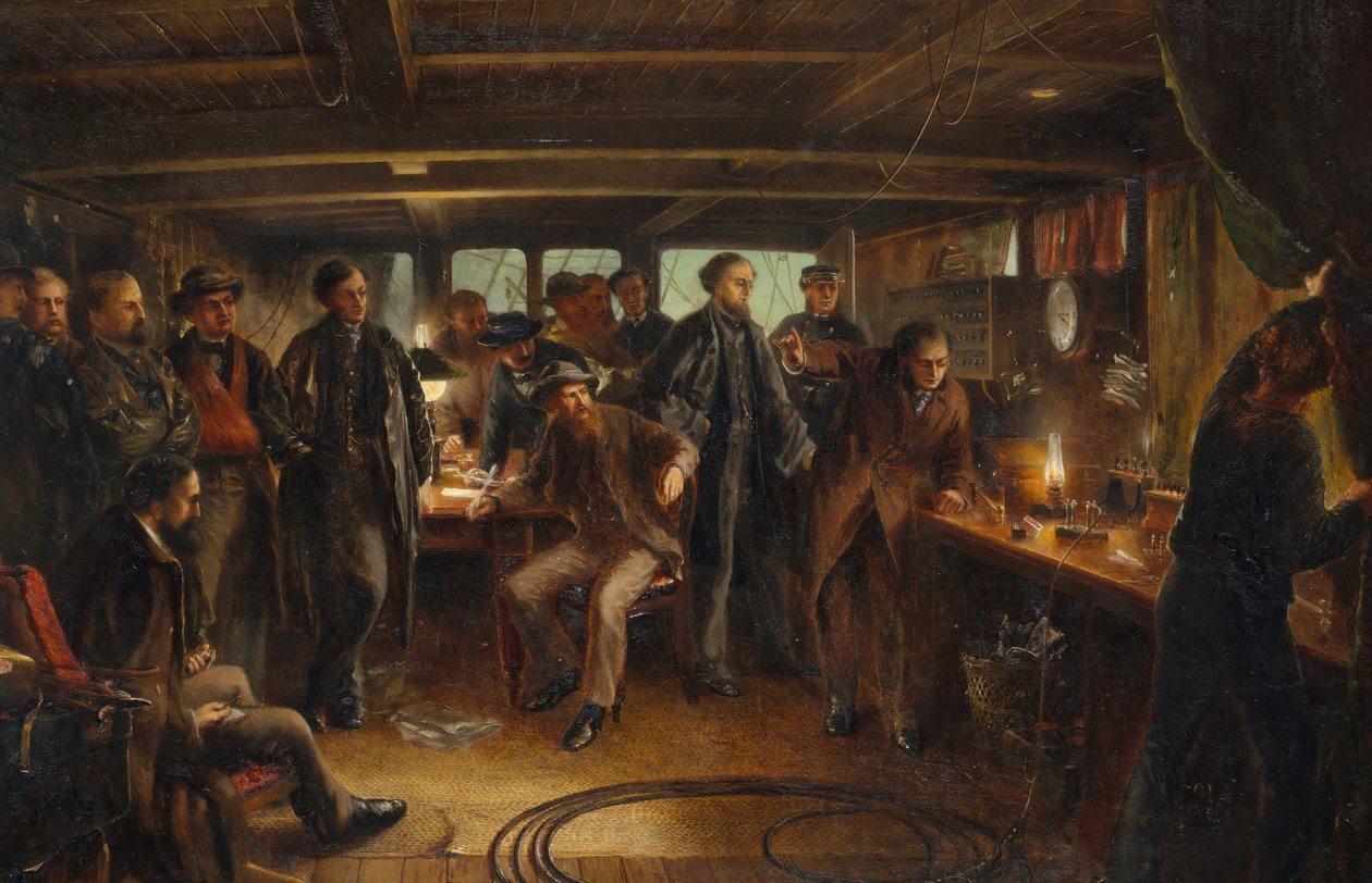 Afventer svar, ca. 1866. af Robert Charles Dudley