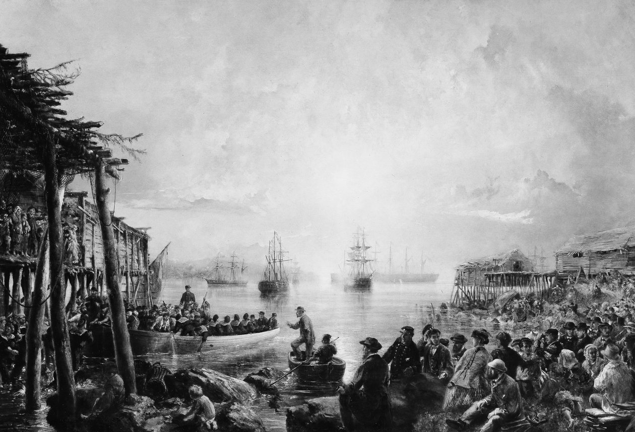 Landing ved Newfoundland, ca. 1866. af Robert Charles Dudley