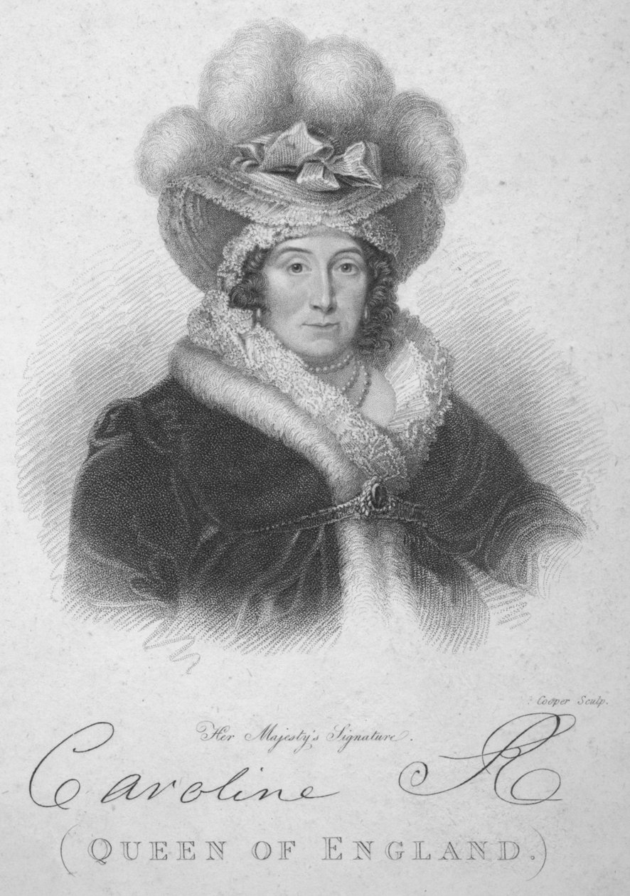 Caroline Queen of England, 1820. af Robert Cooper