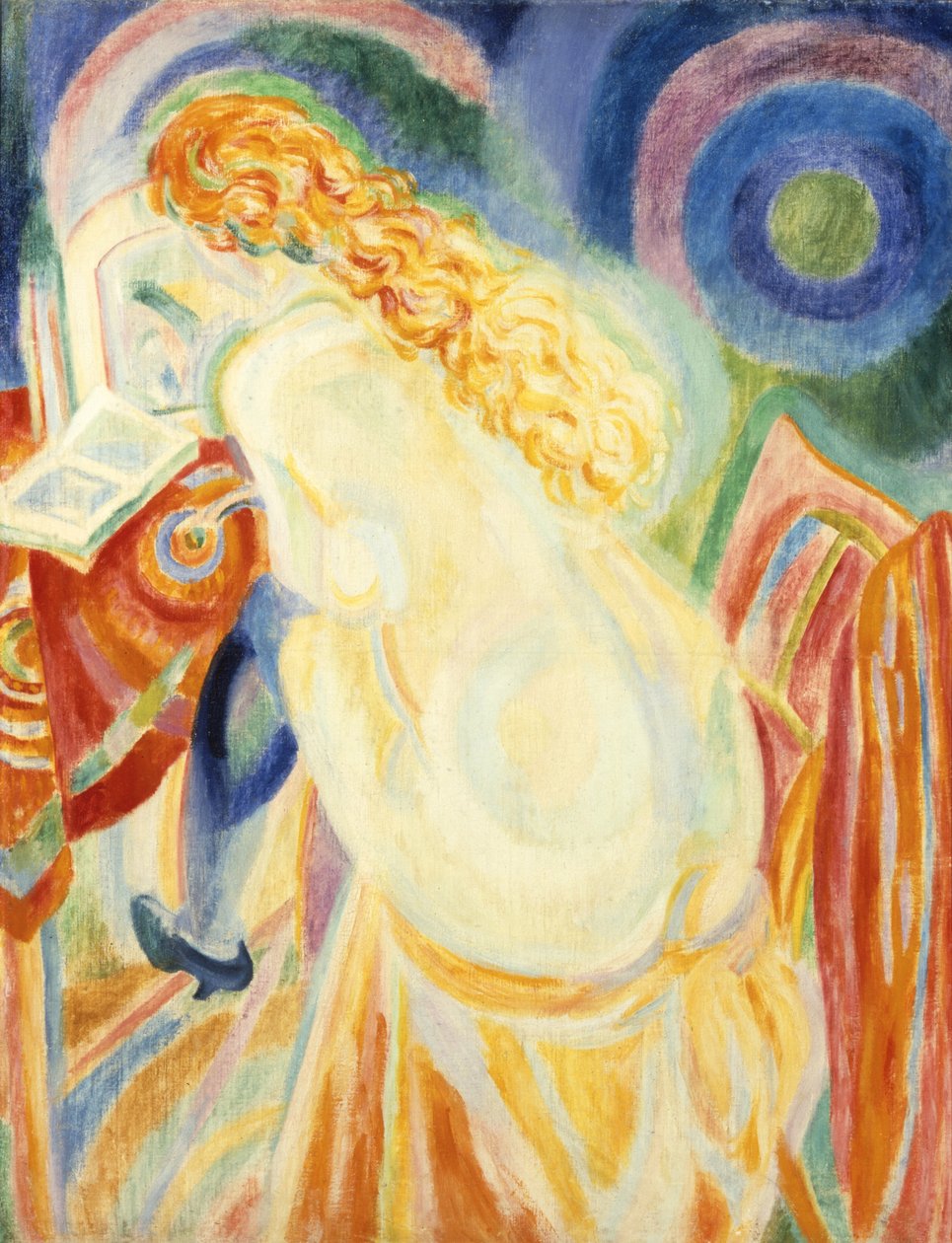 Kvindelig nøgenlæsning af Robert Delaunay