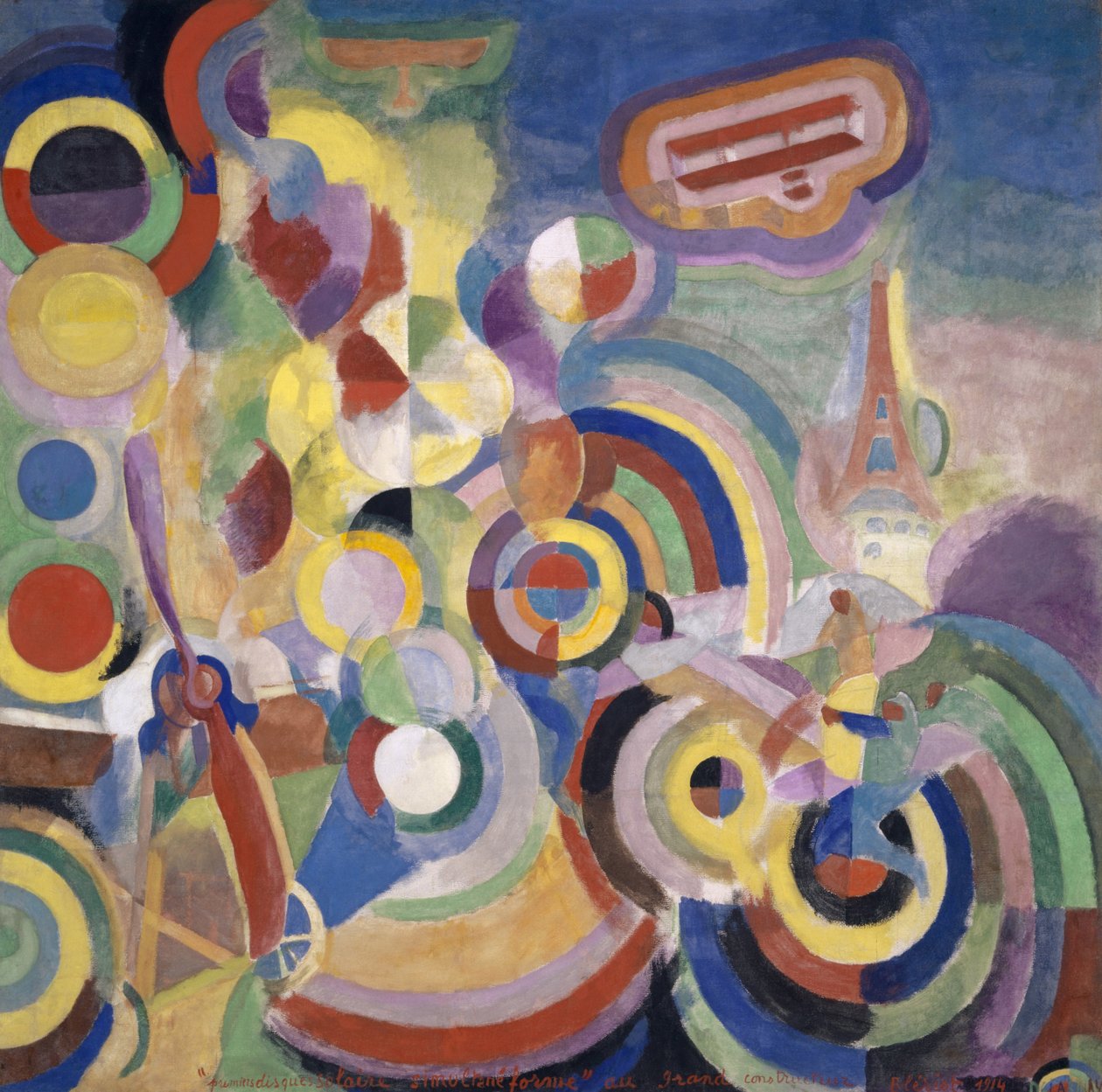 Hyldest til Blériot af Robert Delaunay