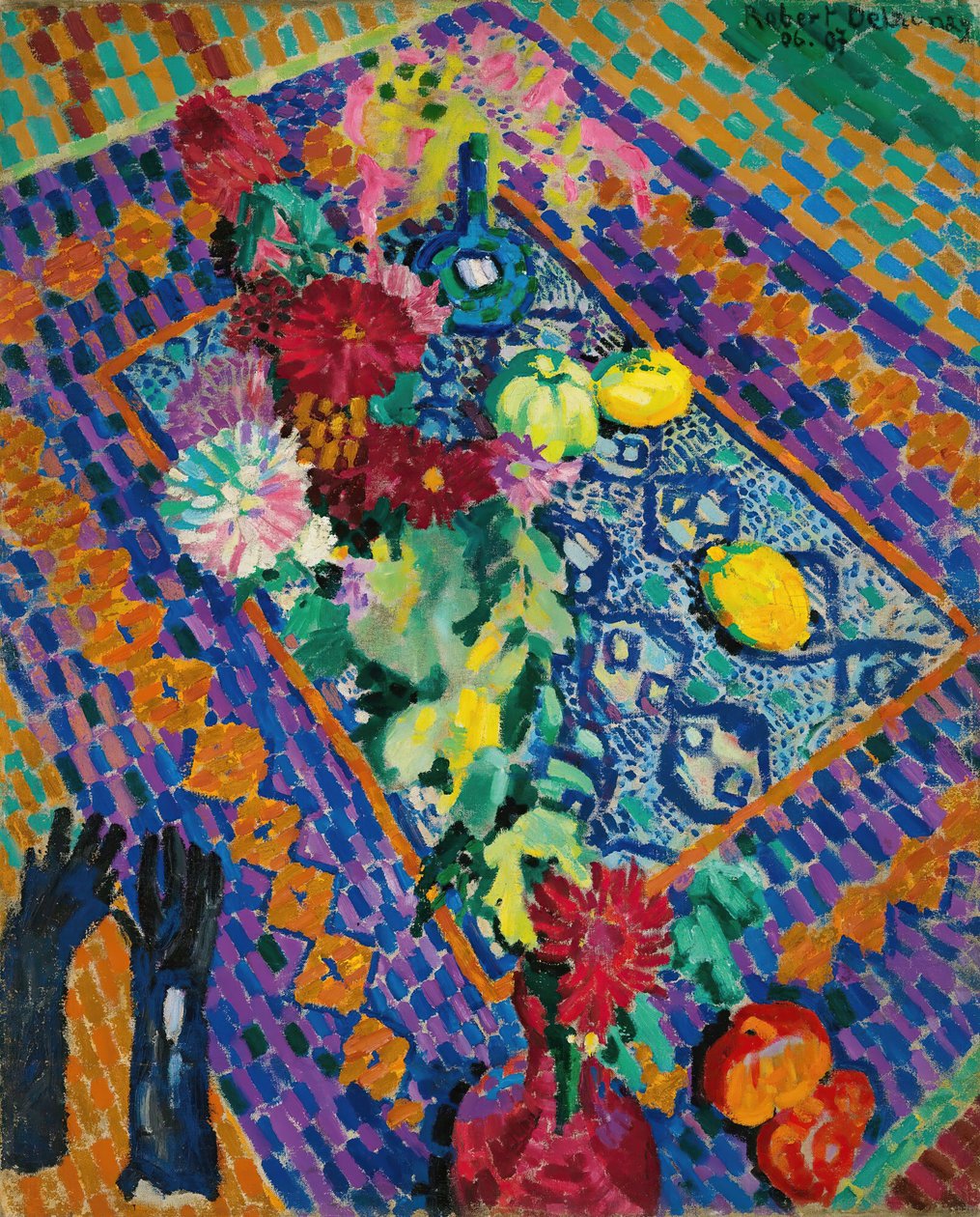 Stilleben med handsker, 1906-1907. af Robert Delaunay