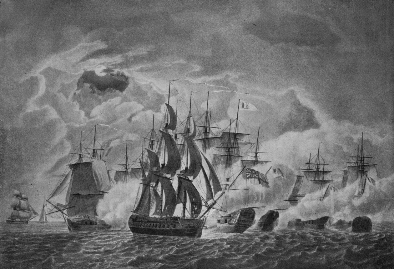 Captain Trollopes Famous Action, c1800 af Robert Dodd