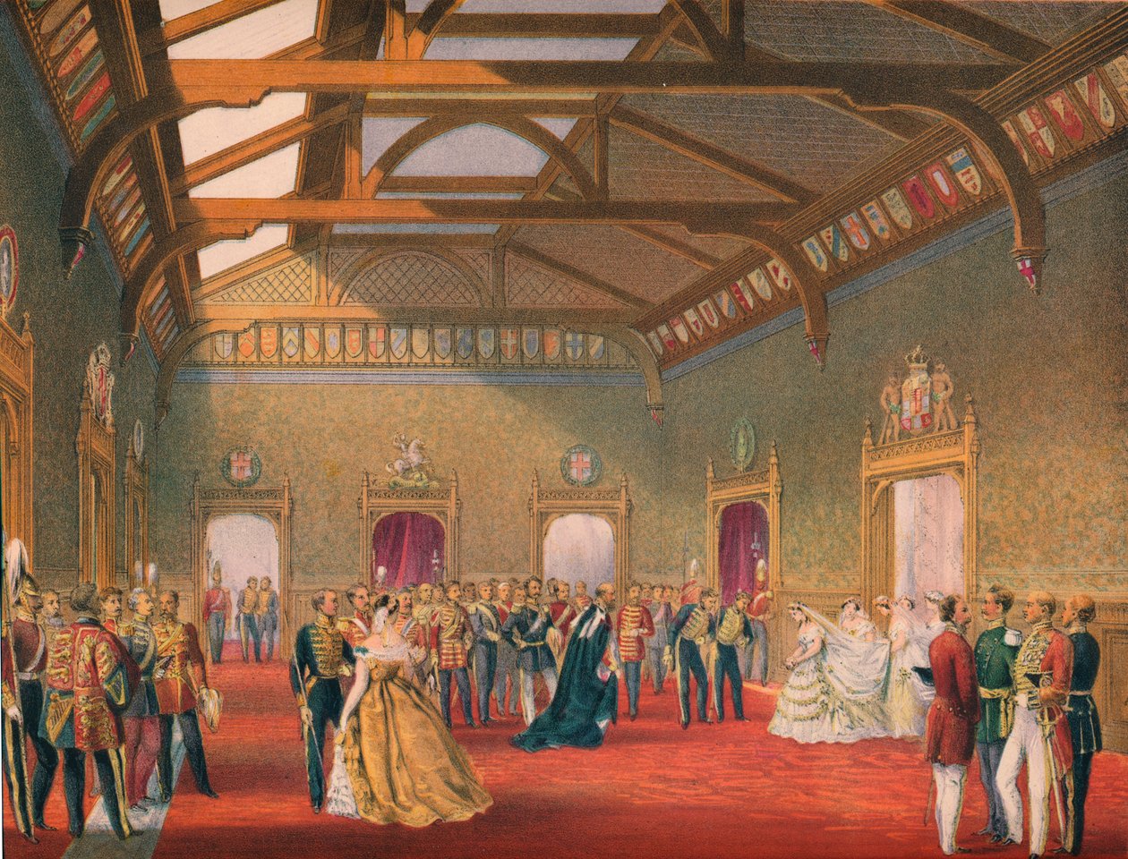 Marshalling The Procession of the Bride, 1863. af Robert Dudley