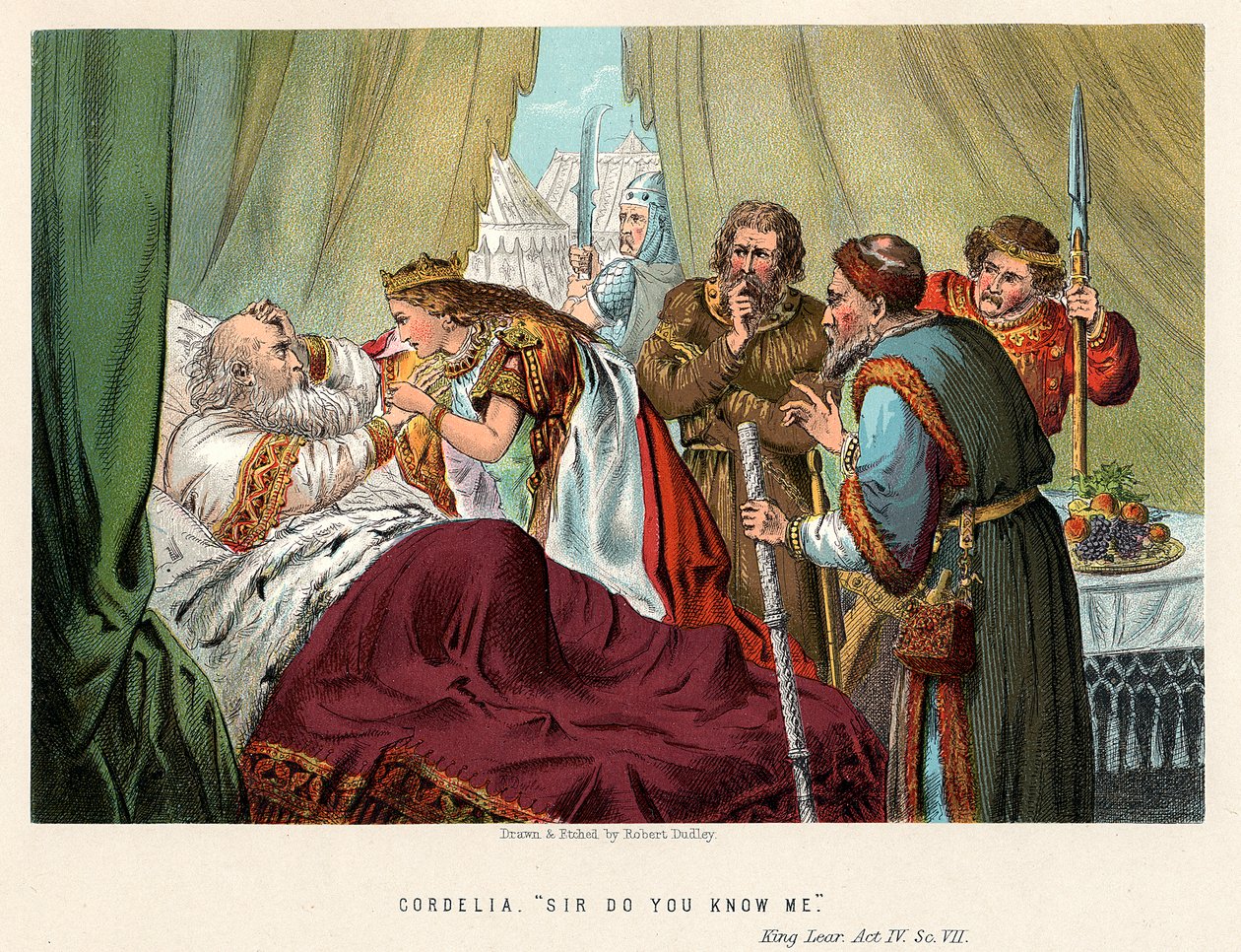 Scene fra Shakespeares Kong Lear, c1858 af Robert Dudley