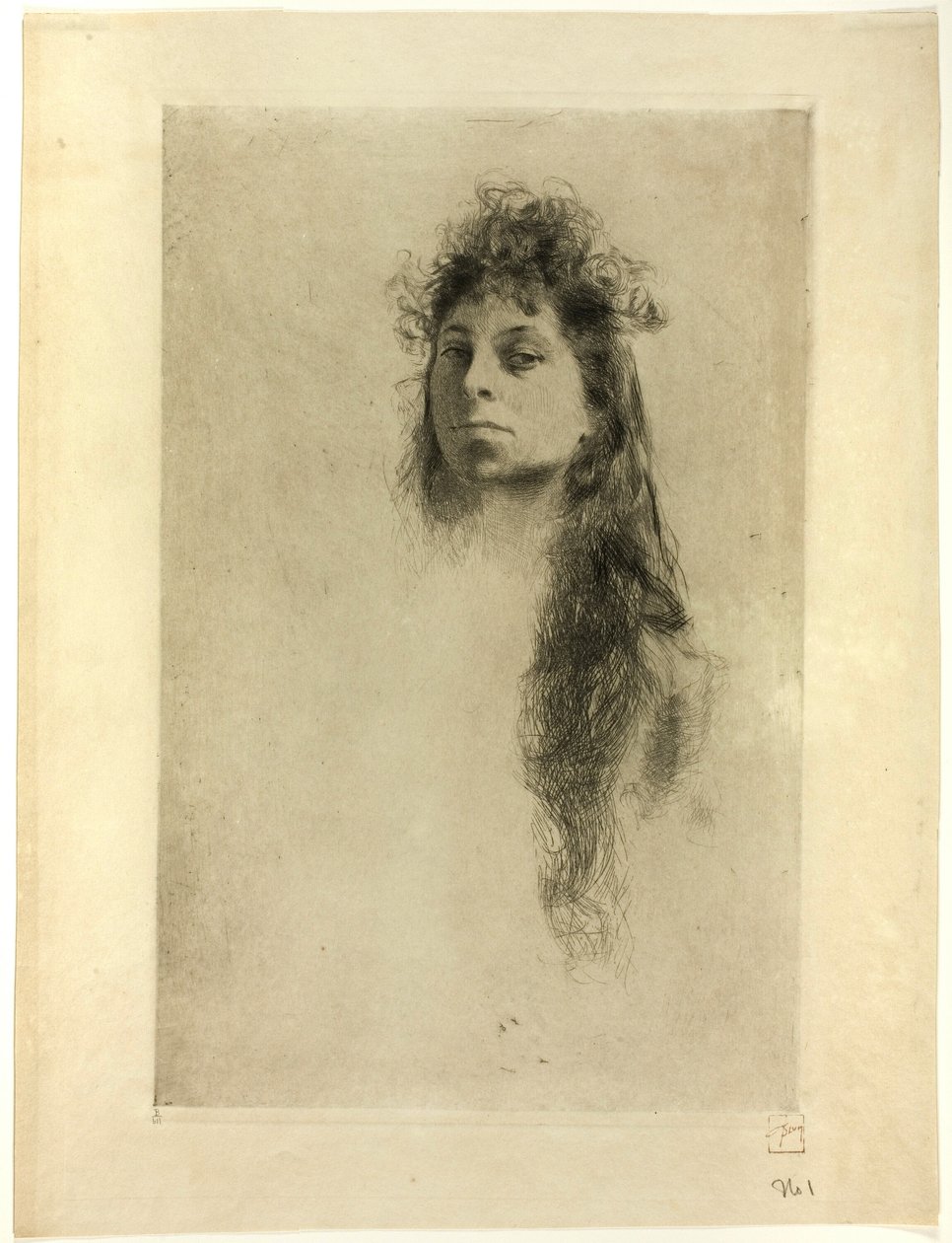 En piges hoved af Robert Frederick Blum