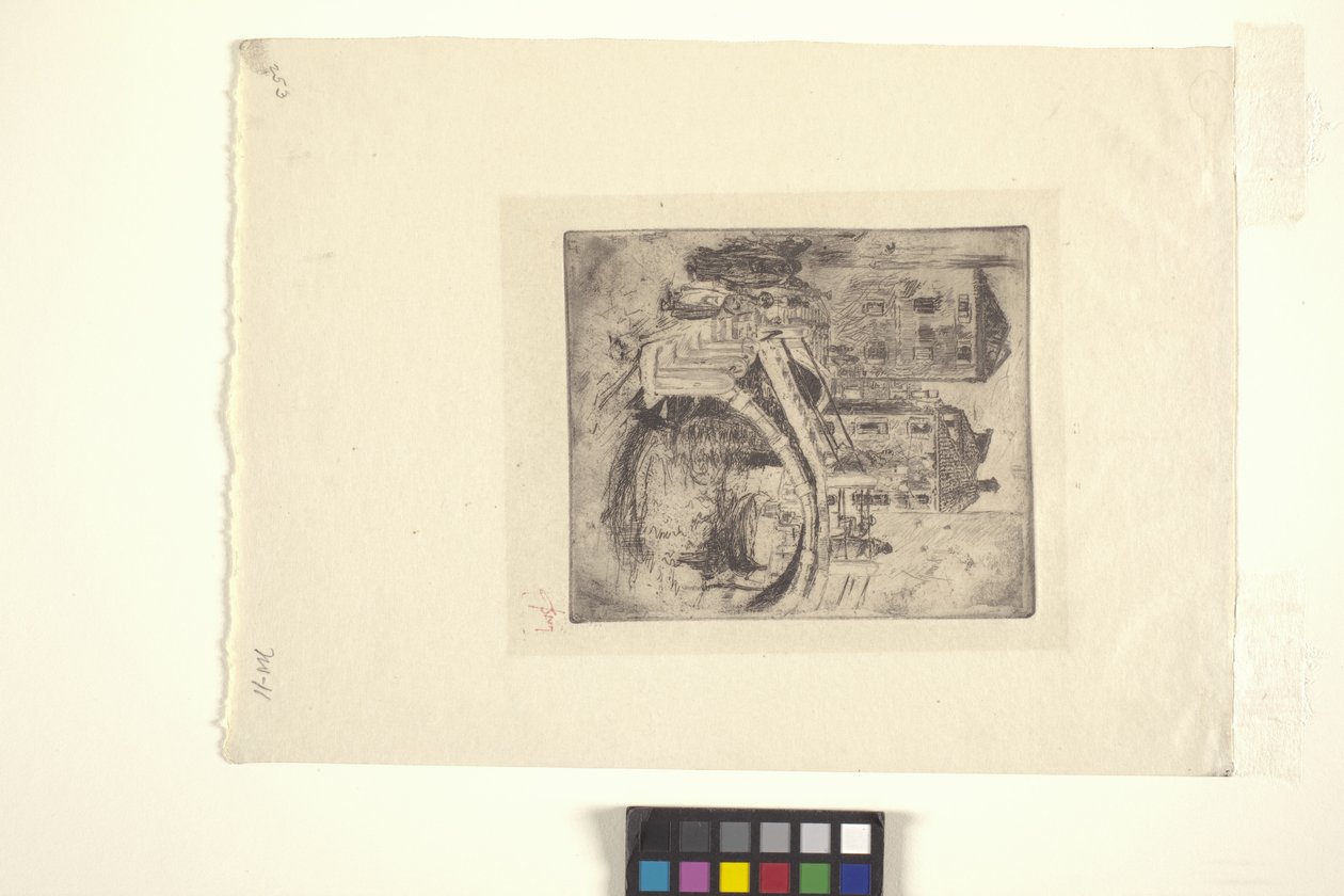 Venetiansk kanal og bro (ætsning) af Robert Frederick Blum