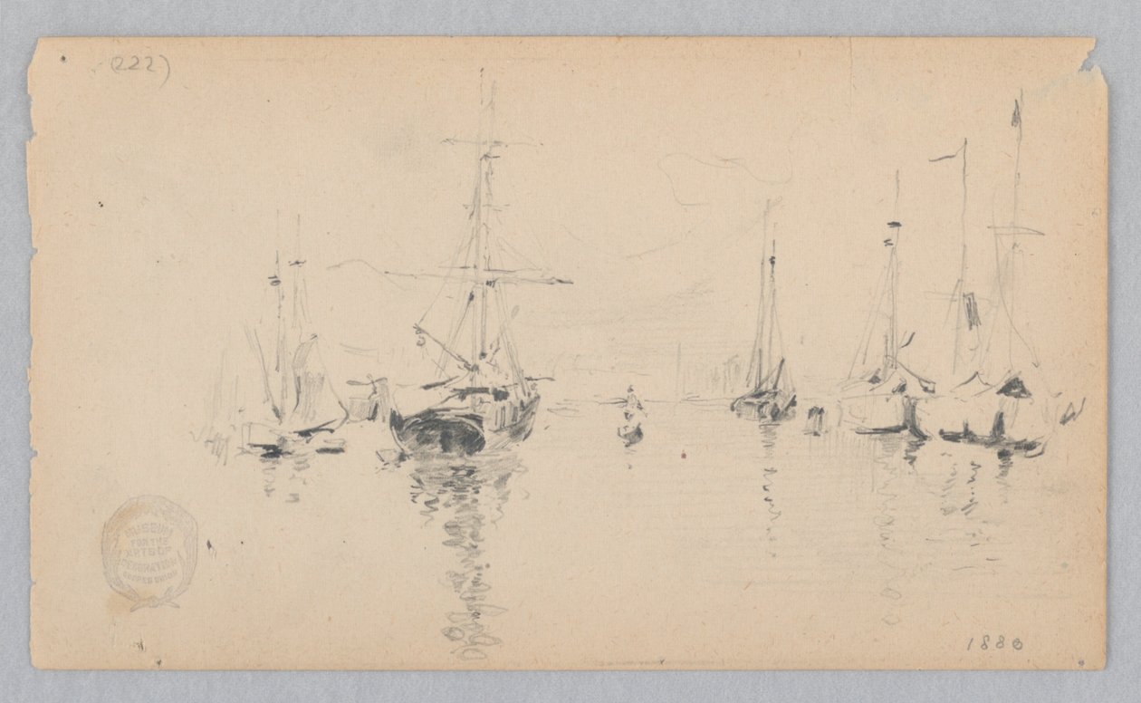 Udsigt over en havn af Robert Frederick Blum