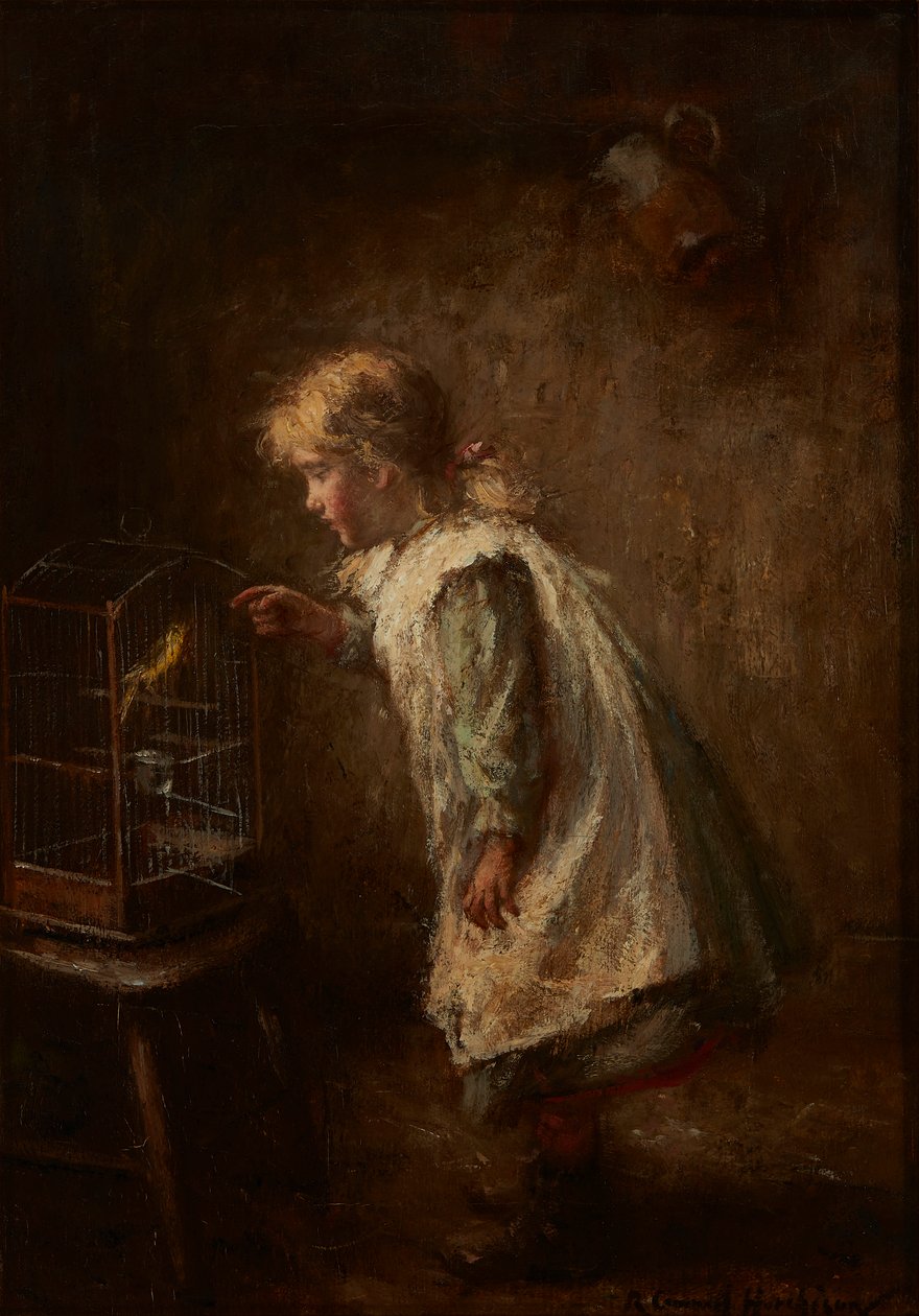 The Pet Canary (olie på lærred) af Robert Gemmell Hutchison