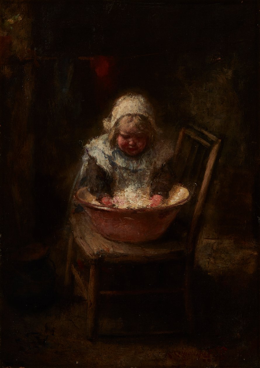Wash Day (olie på lærred) af Robert Gemmell Hutchison