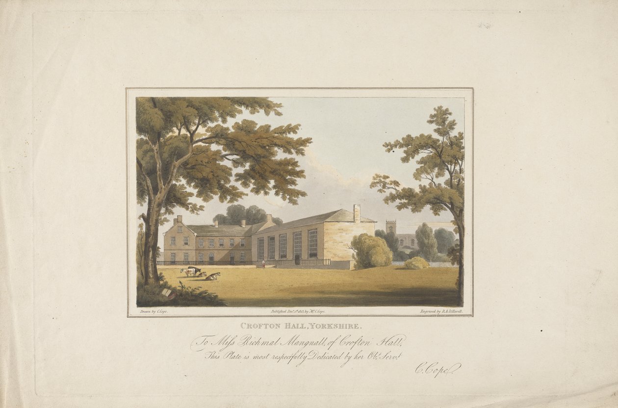 Crofton Hall, Yorkshire af Robert Havell
