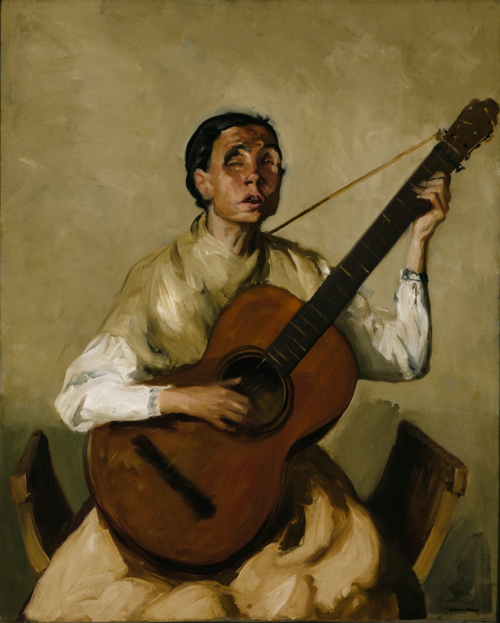 Blind spansk sanger, 1912. af Robert Henri