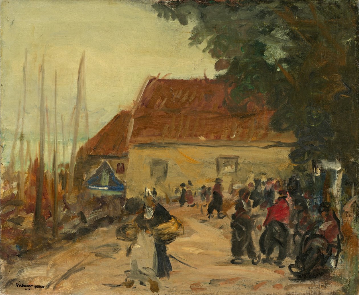 Volendam Street Scene, 1910. af Robert Henri