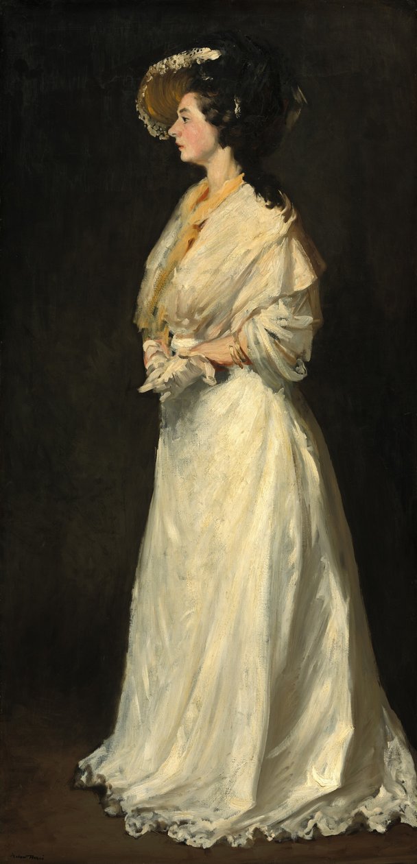 Ung kvinde i hvidt af Robert Henri