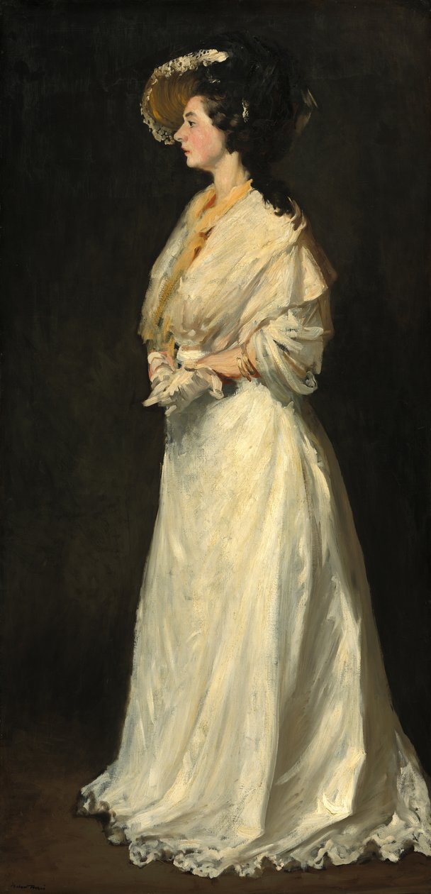 Ung kvinde i hvidt af Robert Henri