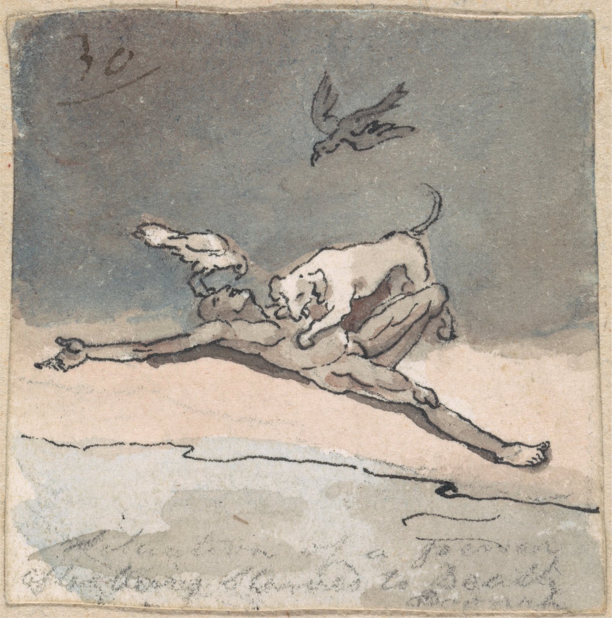 Scene i hungersnød af Robert Mabon