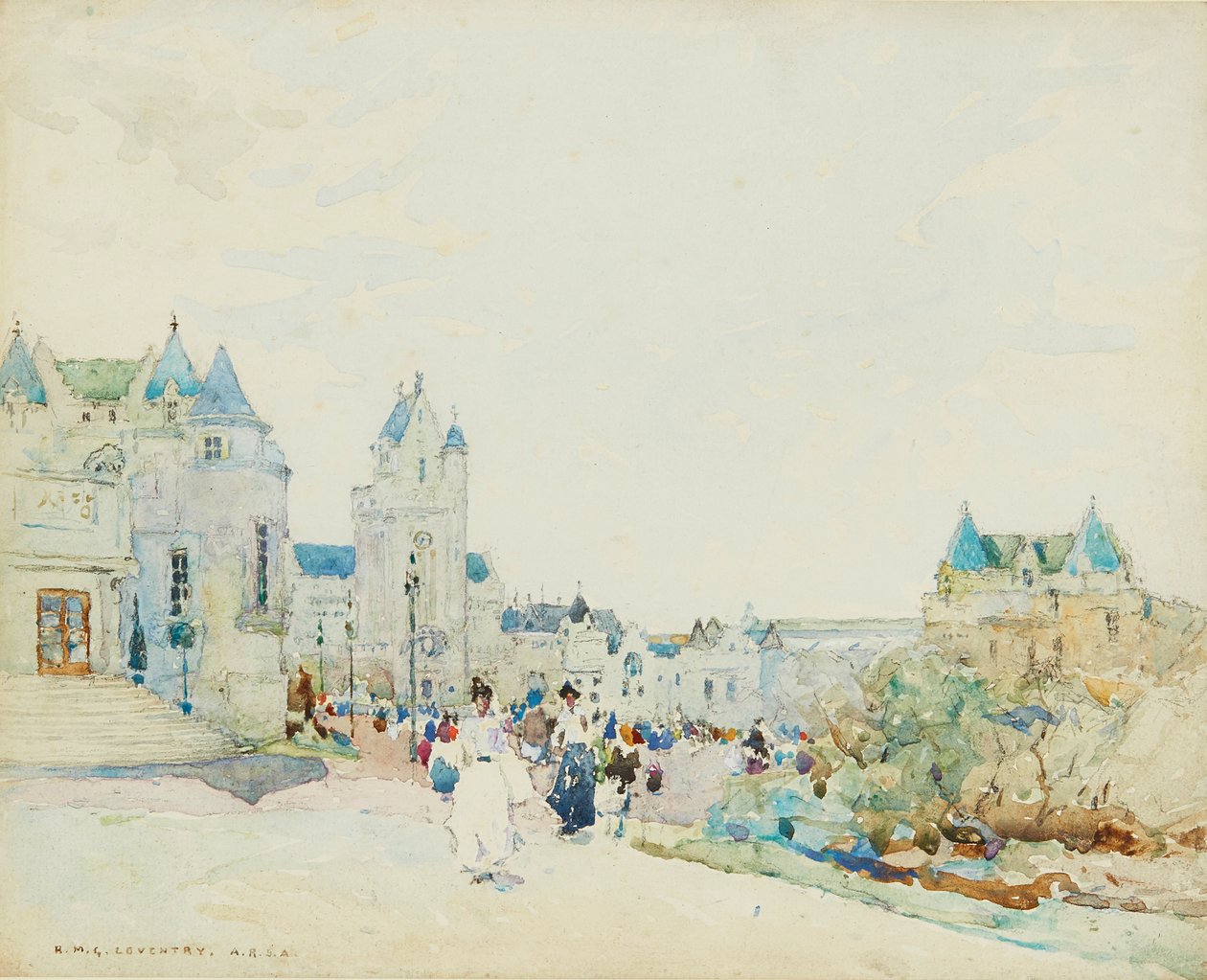 Promenade (akvarel) af Robert McGowan Coventry