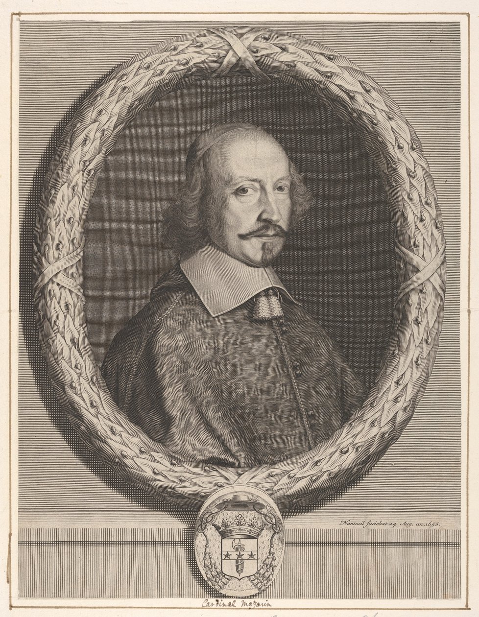Kardinal Jules Mazarin, 1656. af Robert Nanteuil