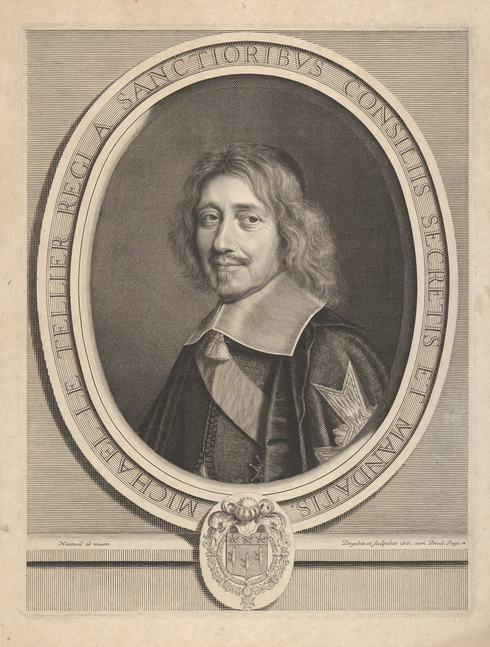 Kansler Michel IV Le Tellier, ca. 1661. af Robert Nanteuil