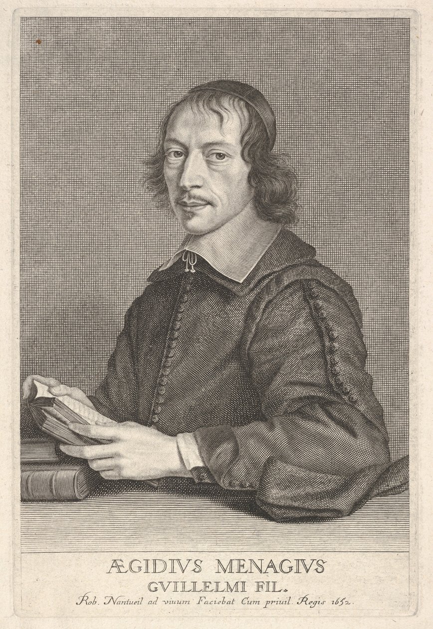 Gilles Menage, ca. 1652. af Robert Nanteuil