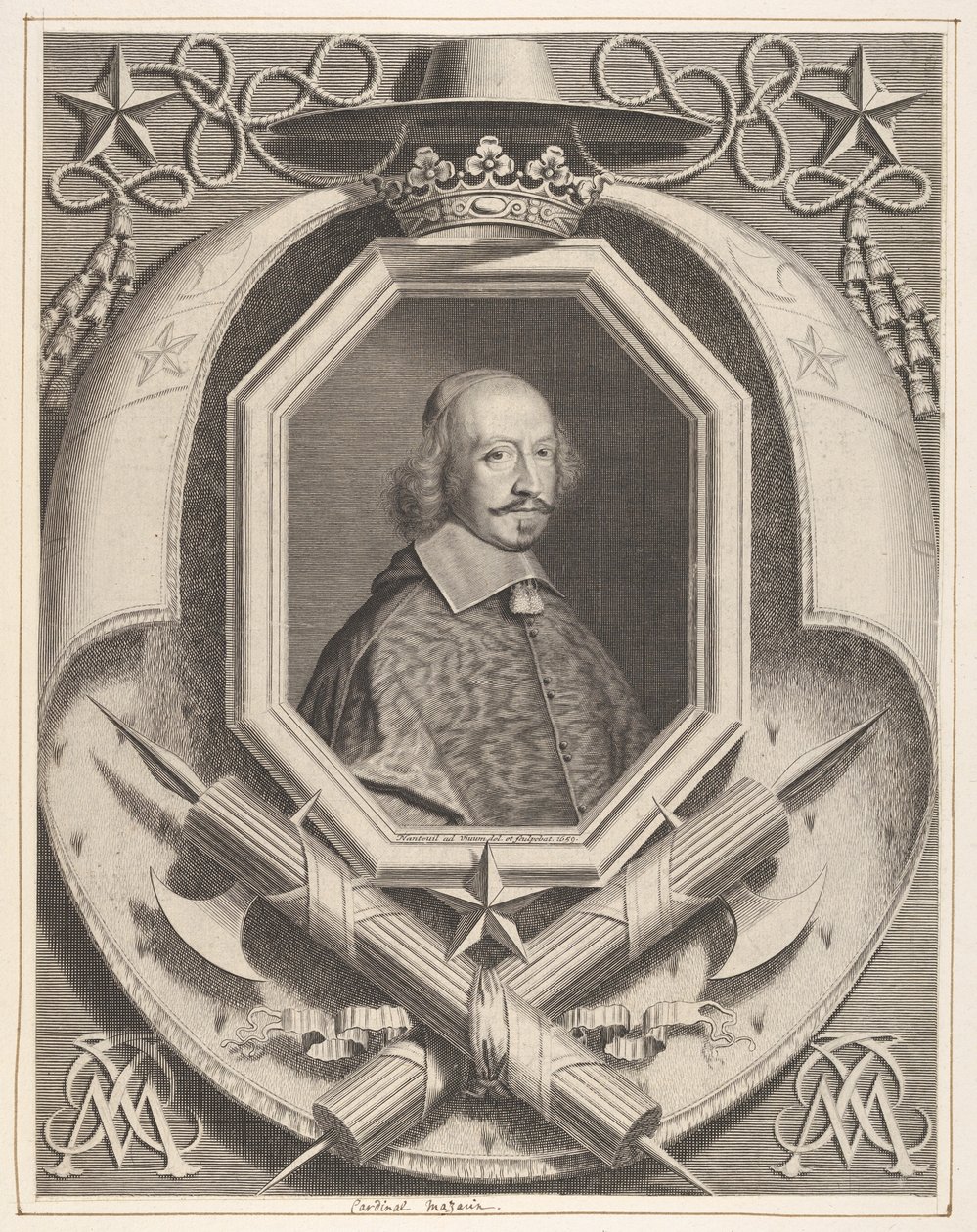 Kardinal Jules Mazarin, 1659. af Robert Nanteuil