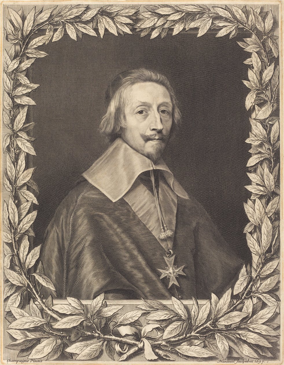 Kardinal Richelieu af Robert Nanteuil after Philippe de Champaigne