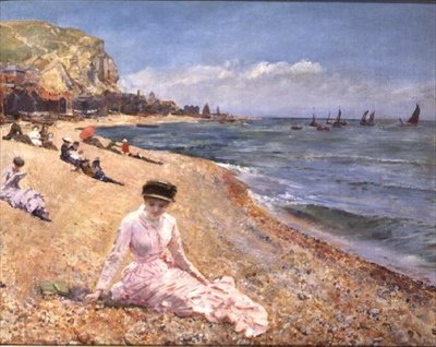Pige på en strand af Robert Ponsonby Staples