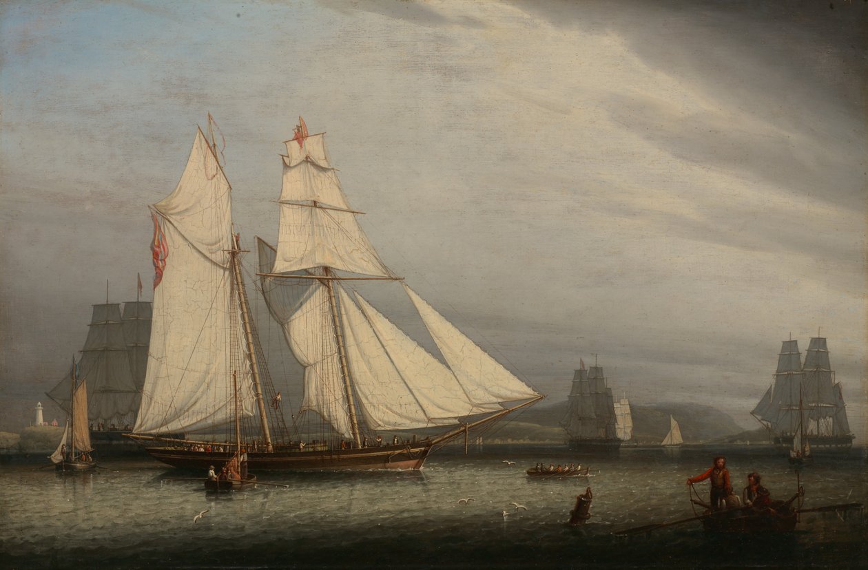 Havnescene af Robert Salmon