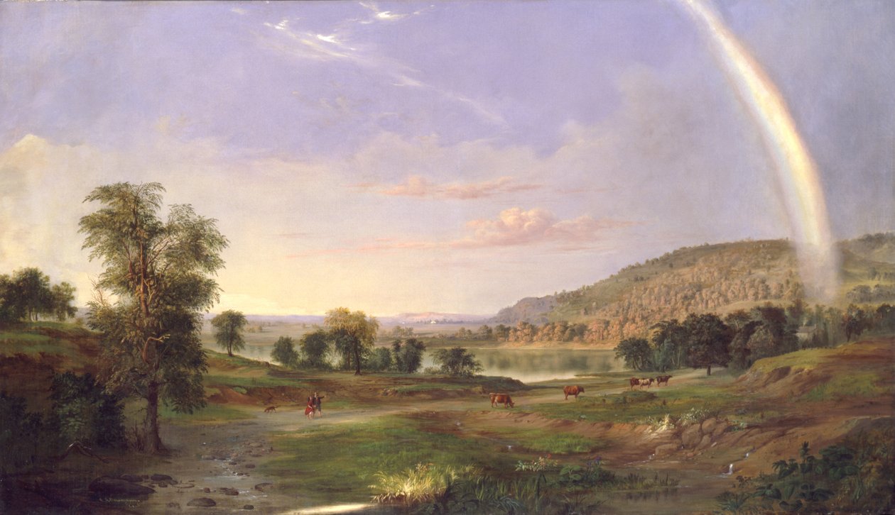 Landskab med Rainbow, 1859. af Robert Seldon Duncanson