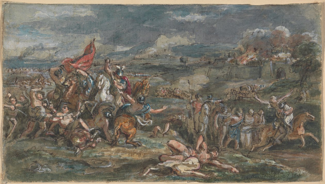 Kampscene af Robert Smirke