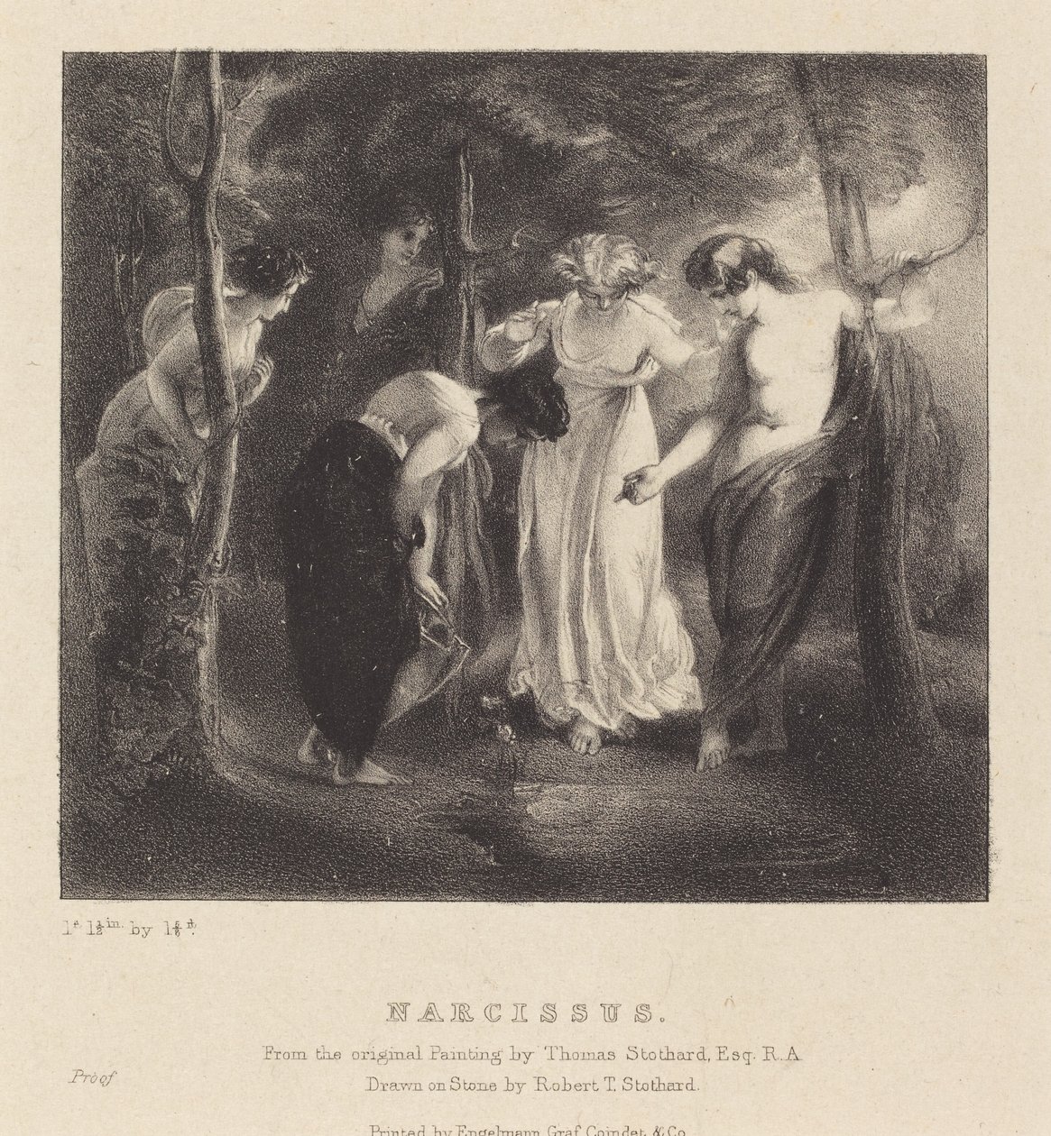 Narcissus af Robert T. Stothard after Thomas Stothard