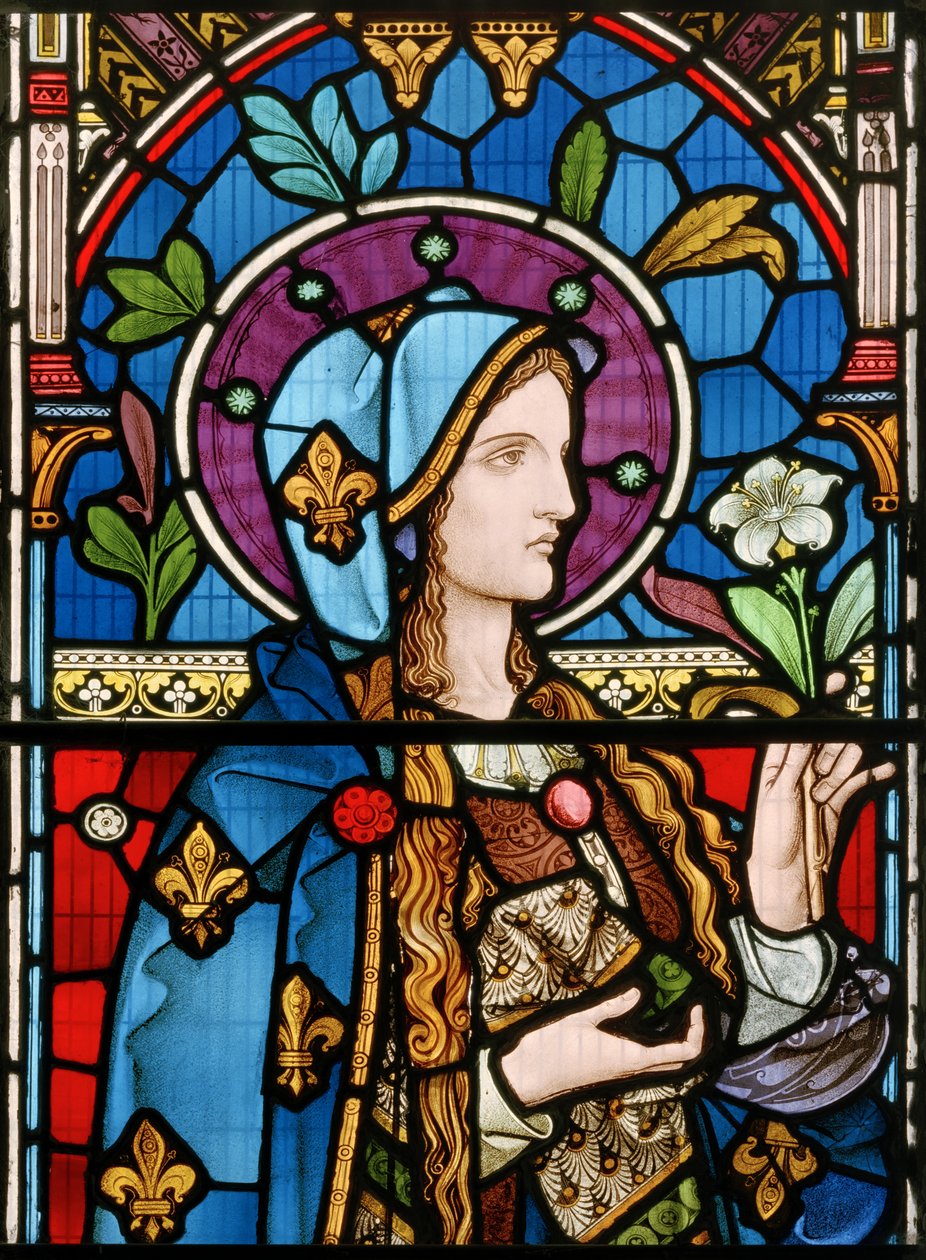Jomfru Maria, 1863 (farvet glas) af Robert Turnill Bayne