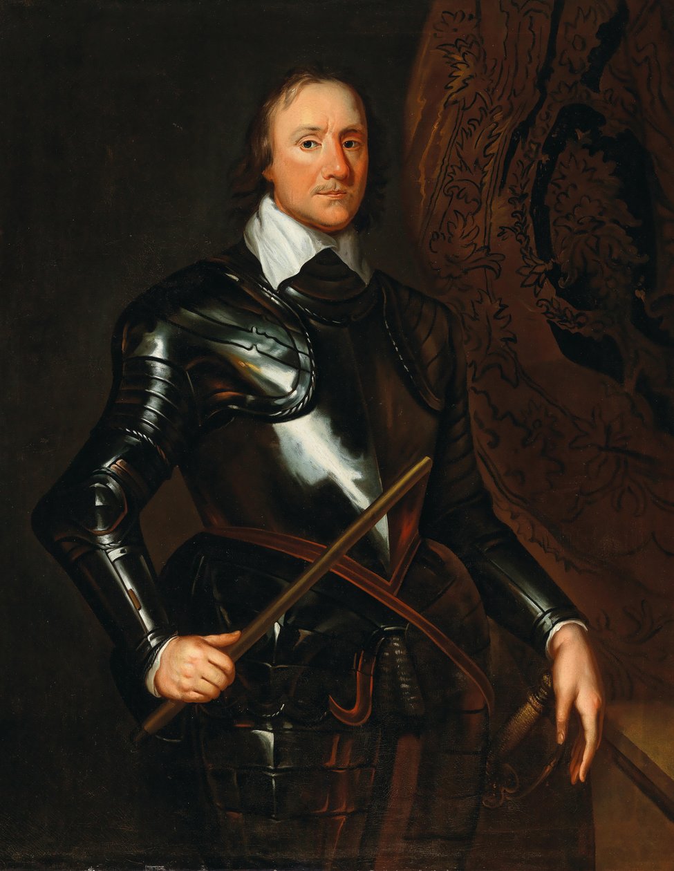 Portræt af Oliver Cromwell 1599-1698. af Robert Walker