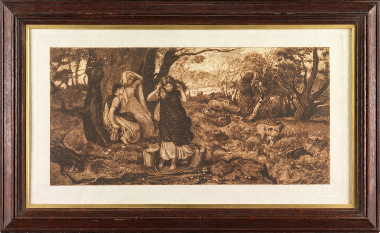 Kun et brusebad (ætsning) af Robert Walker Macbeth