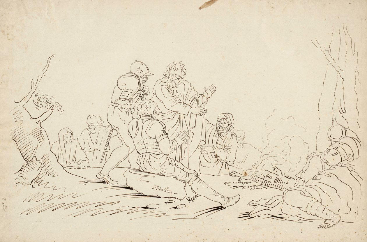 Scene after Salvator Rosa af Robert Walter Weir