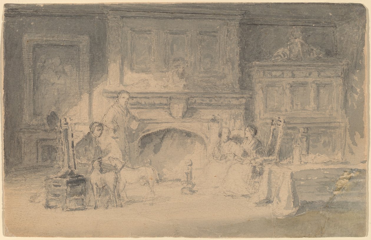 Studie til "The Bailey Family" af Robert Walter Weir