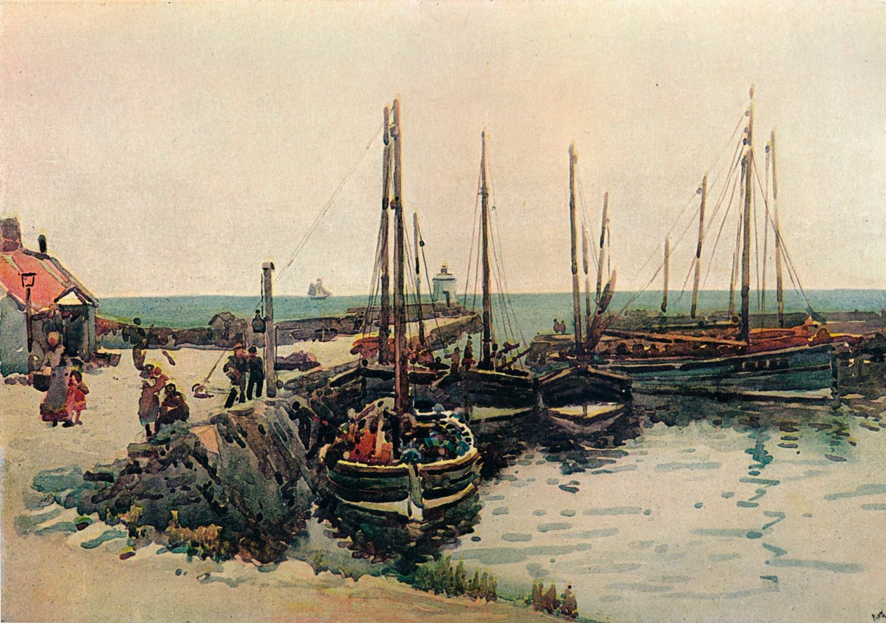 Rosehearty, c1909 af Robert Weir Allan
